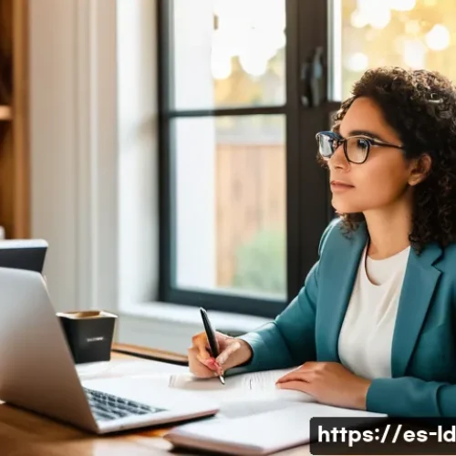 Home 32 부업 선택 시 피해야 할 실수 - A professional young Hispanic entrepreneur thoughtfully analyzing her strengths and limitations in a...