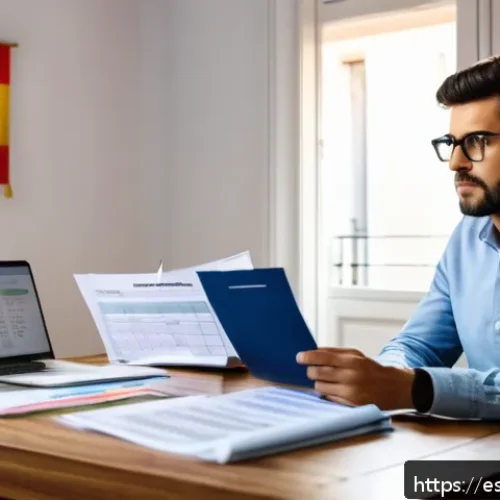 Home 31 부업의 법적 리스크 분석 - A professional home office scene showing a young Spanish entrepreneur managing their side hustle fin...