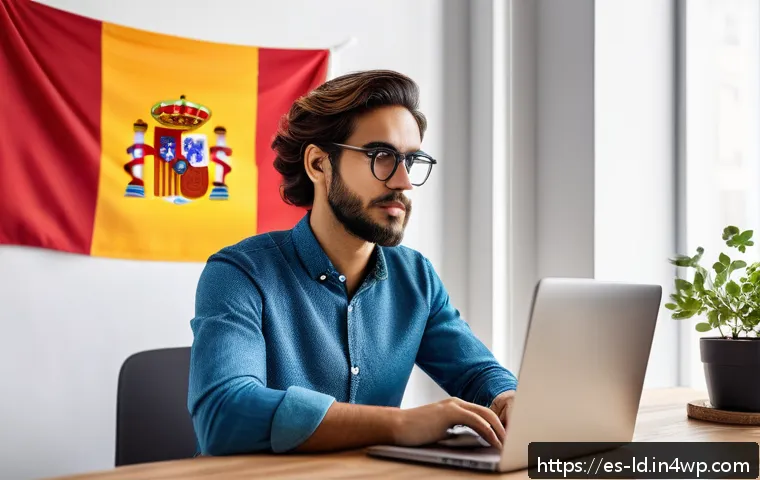 부업의 위험 관리 방법 - A young Spanish professional sitting at a modern home office desk with a laptop and smartphone, orga...