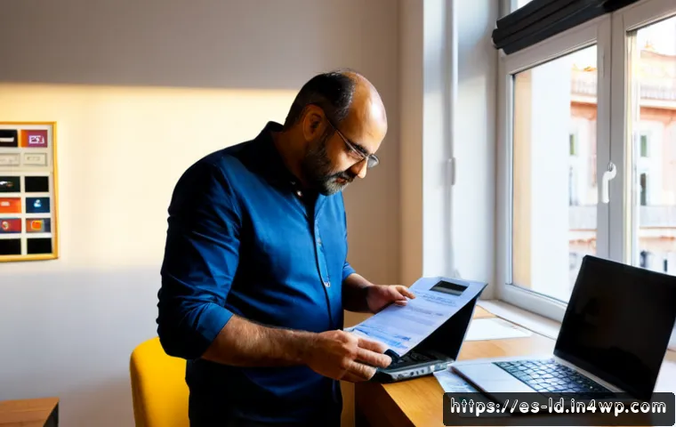 부업과 관련된 법률 및 규제 - Photorealistic Spanish freelance worker reviewing side-business legal requirements at a tidy home of...